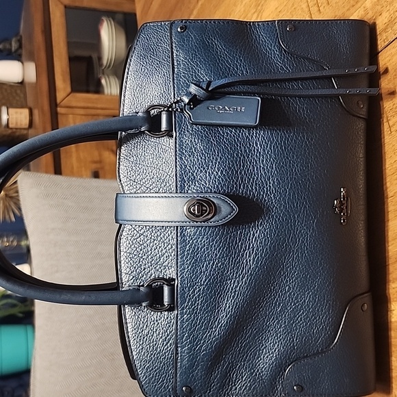 Coach Handbags - Coach Mercer 30  Leather and Suede satchel with whiplash details